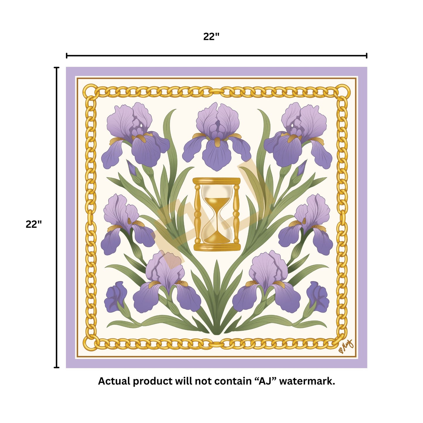 aKDPhi Iris and Hourglass Bandana
